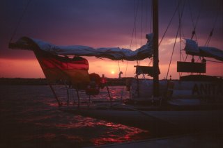 noch mal Anita bei Sonnenuntergang
