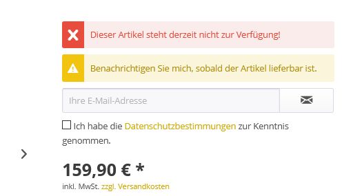 Shop-Option Benachrichtigen